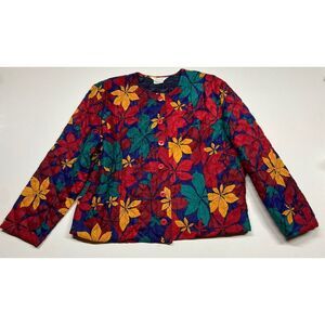 Tan Jay by Nygard Quilted Holiday‎ Fall Blazer 18W Vintage